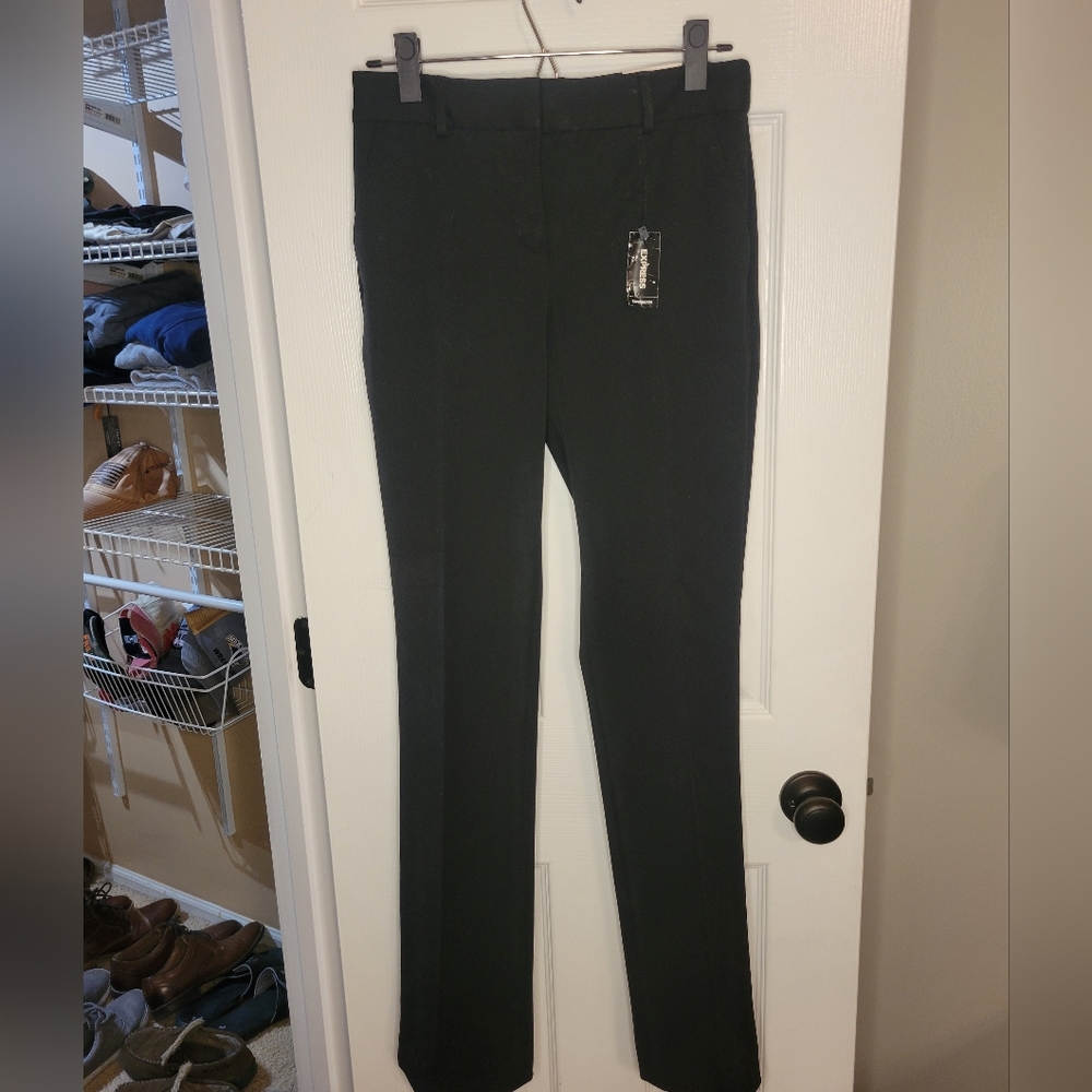 NWT Express Black Mid Rise Columnist Barely Boot Trouser